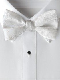 'Allure' Floral Bow Tie - White